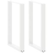 vidaXL Barbordsben U-formade 2 st vita 60x(90-91) cm stål