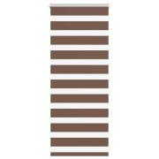 vidaXL Rullgardin zebra brun 55x150 cm tyg bredd 50,9 cm polyester