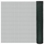 vidaXL Hönsnät galvaniserat med PVC-beläggning 10x1 m grön
