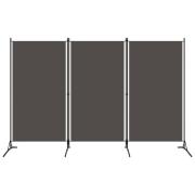 vidaXL Rumsavdelare 3 paneler antracit 260x180 cm