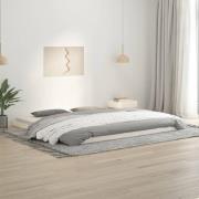 vidaXL Sängram vit 200x200 cm massiv furu