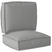 vidaXL Pallkuddset 2 pcs Grå 50 x 50 x 12 cm Oxford Tyg