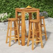 vidaXL Bargrupp för trädgården 5 delar massivt akaciaträ