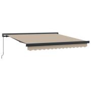 vidaXL Utfällbar markis Beige 300 x 250 cm Tyg och Metall
