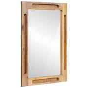 vidaXL Badrumsspegel med spegel Brun 50 x 2,5 x 70 cm Massivt mangoträ