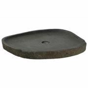 vidaXL Handfat Grå (55-65) x (40-50) x 6 cm Flodsten