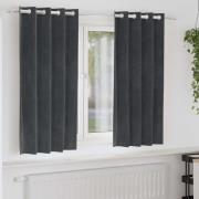 vidaXL Mörkläggningsgardiner 2 pcs Ljusgrå 140 x 175 cm Sammet