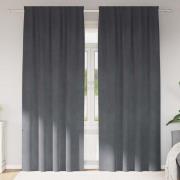 vidaXL Mörkläggningsgardiner 2 pcs Ljusgrå 140 x 260 cm Sammet