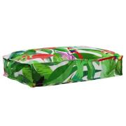 vidaXL Kudde Blommor Flerfärgsdesign 60 x 40 x 8 cm Oxford Tyg