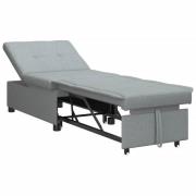 vidaXL Soffsäng Ljusgrå 194 x 50 x 82 cm Plywood