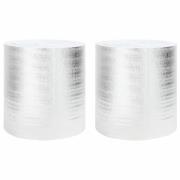 vidaXL Värmereflektor för element 2 pcs Silver 25 x 0,5 m polyeten