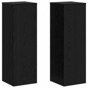 vidaXL Växtställ Svart Ek 33 x 33 x 100 cm Konstruerat trä