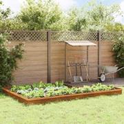 vidaXL Snigelstaket 16 pcs Rostig Väderbeständig stål