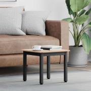 vidaXL Kaffeebord Naturfärg 40 x 40 x 36 cm Massiv furu