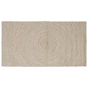 vidaXL Områdesmattor Rektangulär Naturlig och vit 80 x 150 cm Jute