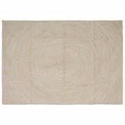 vidaXL Matta Naturlig och vit 200 x 290 cm Jute