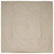 vidaXL Matta Naturlig och vit 300 x 300 cm Jute