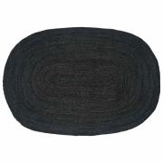 vidaXL Matta Naturlig och svart 300 x 300 cm Jute