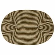 vidaXL Matta Naturlig och svart 100 x 152 cm Jute