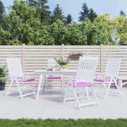 vidaXL Stolsdynor 4 st rosa 50x50x4 cm tyg