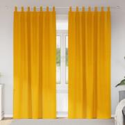 vidaXL Mörkläggningsgardiner 2 pcs Senapsgul 140 x 245 cm Sammet