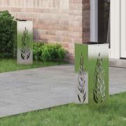 vidaXL Solar LED Stig Ljus 2 pcs Rostfritt stål Rostfritt stål