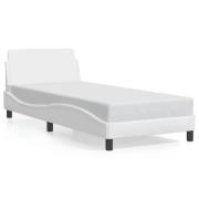 vidaXL Bed Frame "Dover" White 90x190 cm Faux Leather