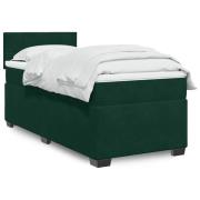 vidaXL Ramsäng med madrass mörkgrön 100x200 cm sammet