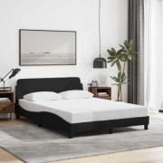 vidaXL Bed Frame "Dover" Black 120x200 cm Fabric