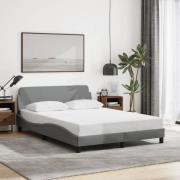 vidaXL Bed Frame "Dover" Light Grey 120x200 cm Fabric