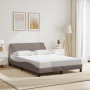 vidaXL Bed Frame "Dover" Taupe 120x200 cm Fabric