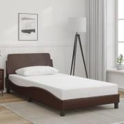 vidaXL Bed Frame "Dover" Brown 100x200 cm Faux Leather