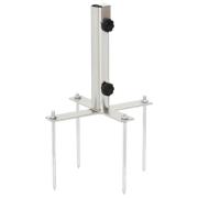 vidaXL Parasollfot med jordspett Ø32-38 mm silver stål