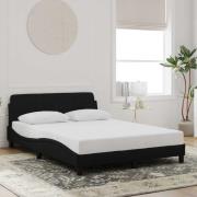 vidaXL Bed Frame "Dover" Black 140x200 cm Velvet
