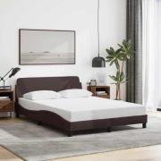 vidaXL Bed Frame "Dover" Dark Brown 120x200 cm Fabric