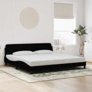 vidaXL Bed Frame "Dover" Black 200x200 cm Velvet