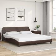 vidaXL Bed Frame "Dover" Brown 180x200 cm Faux Leather