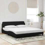 vidaXL Bed Frame "Dover" Black 180x200 cm Velvet