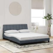 vidaXL Bed Frame without Mattress "Hanko" Dark Grey 160x200 cm Velvet