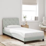 vidaXL Bed Frame without Mattress Light Grey 80x200 cm Velvet