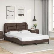 vidaXL Bed Frame without Mattress "Hvar" Brown 120x200 cm Faux Leather
