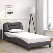 vidaXL Bed Frame without Mattress "Hvar" Grey 80x200 cm Faux Leather