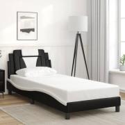 vidaXL Bed Frame "Viana" without Mattress Black and White 80x200 cm Fa...