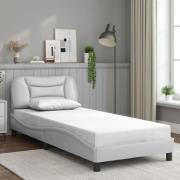 vidaXL Bed Frame without Mattress "Hvar" White 90x200 cm Faux Leather