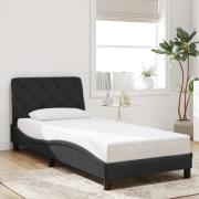 vidaXL Bed Frame without Mattress Black 90x200 cm Velvet