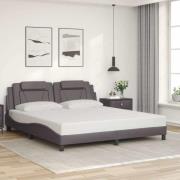 vidaXL Bed Frame "Viana" without Mattress Grey 180x200 cm Faux Leather