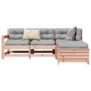 vidaXL Soffgrupp för trädgården 4 delar massiv douglasgran