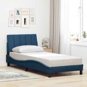 vidaXL Bed Frame without Mattress "Hanko" Blue 90x200 cm Fabric
