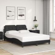 vidaXL Bed Frame without Mattress "Zadar" Black 140x190 cm Faux Leathe...