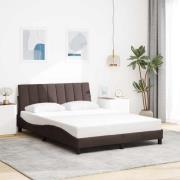 vidaXL Bed Frame without Mattress "Hanko" Dark Brown 120x200 cm Fabric
